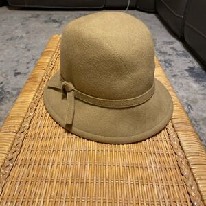 Women’s 100% Wool Hat 1940s-1950s Style Trixie Tan